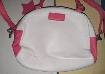 Pink white pocketbook handbag crossbody