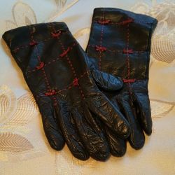 Cashmere/leather ladies gloves