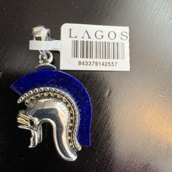 NEW LAGOS PENDANT $275 Each. Black Diamond, Blue Lapis, 925 & 18k SPARTAN ANTHEM WARRIOR HELMET RETAIL $550.  ROUND ONYX LAGOS SKULL RETAIL $500! 