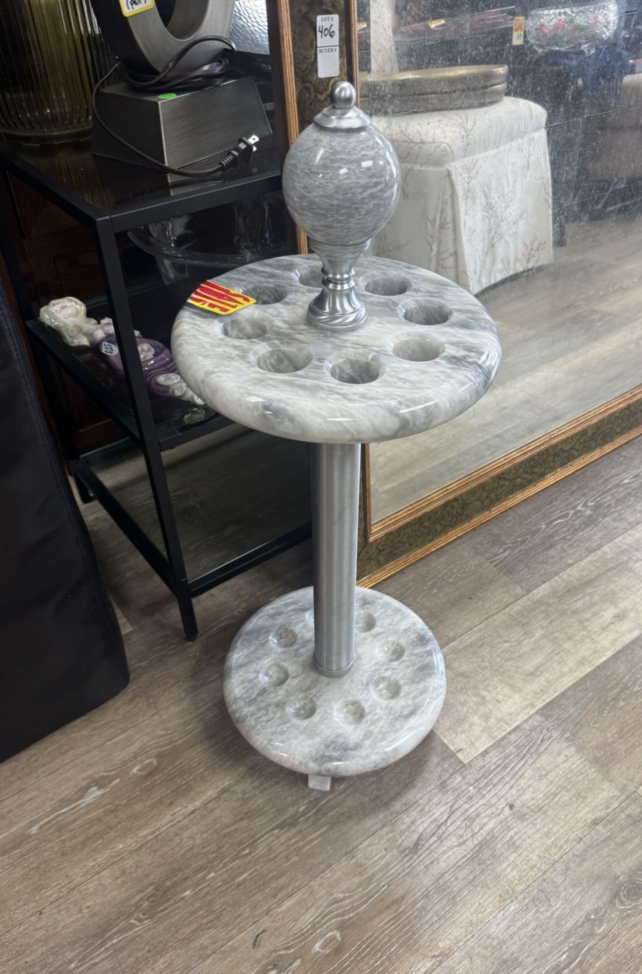 Vintage Marble Pool Stick Holder - Excellent Condition