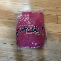 Pink Sp5der Hoodie Size Large