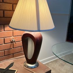 Antique Bed Table Lamp And Shade 