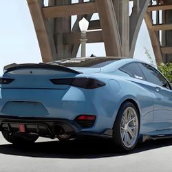 Infiniti Q60/ Q60S 2017-2022 2-Door Coupe Rear Bumper Lip Spoiler &  Diffuser  Gloss Black