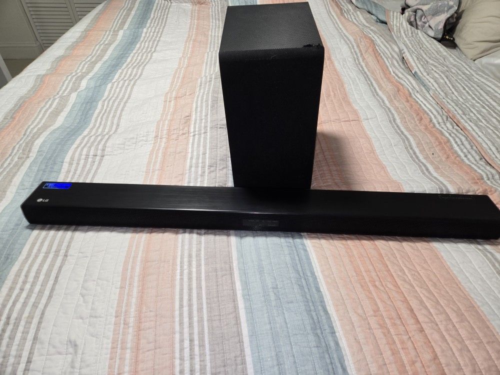 LG Sound Bar and Wireless Subwoofer