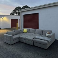 Gray sectional couch