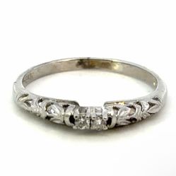 Woman’s Ladies 14k White Gold Diamond Ring Size 8 GP3104142