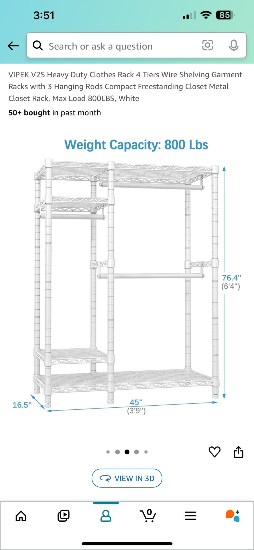 VIPEK V25 Heavy Duty Clothes Rack