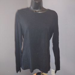 Anne Klein Women's Black Long Sleeve Blouse Size Medium 
