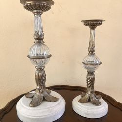 Maitland Smith Baroque Crystal Candlestick (Large and Small)