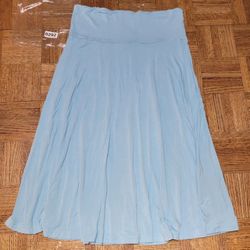 Lock & Love Light Blue Maxi Skirt, size M (0292)