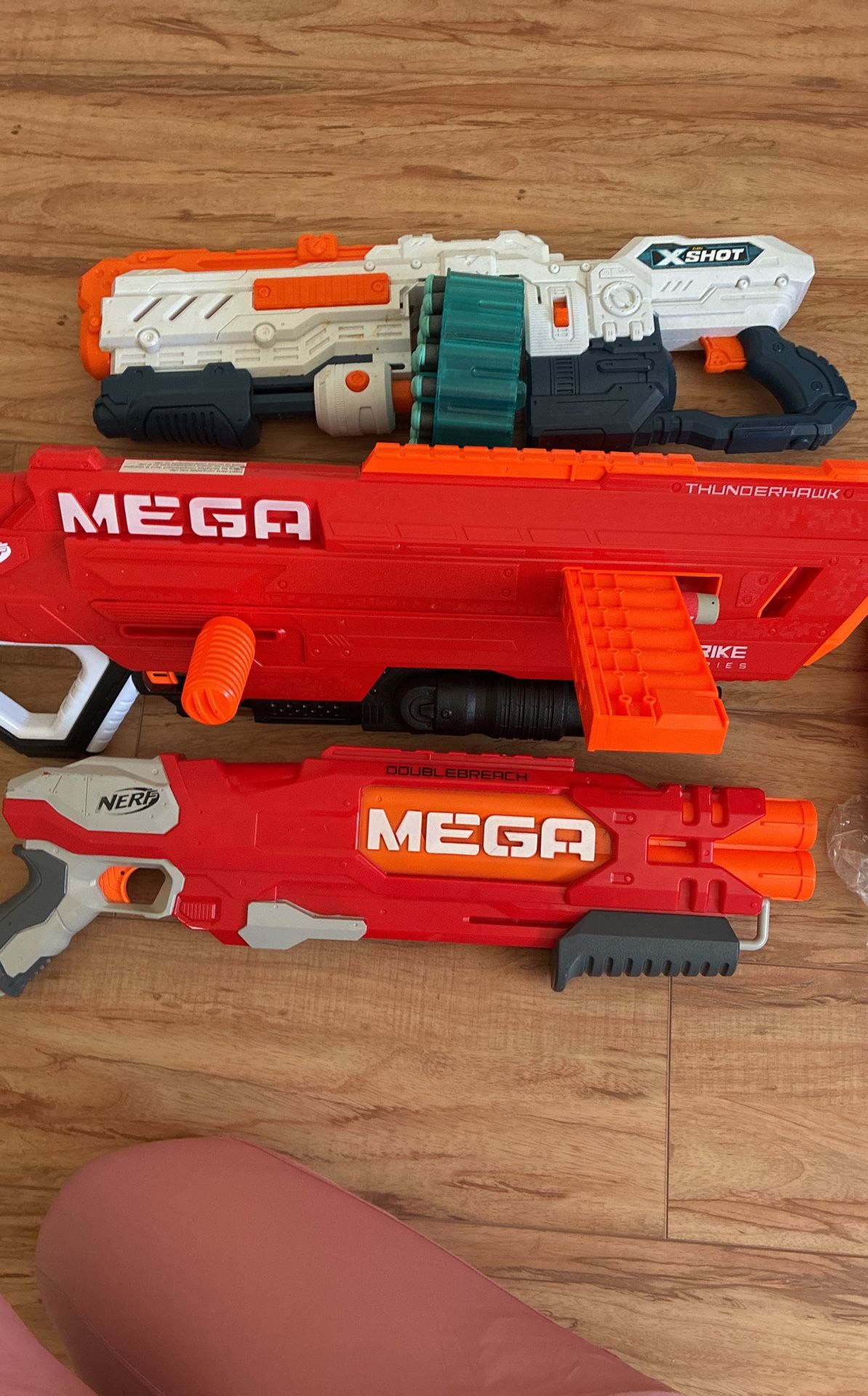 2 NERF Mega Guns And XShot With Bullets