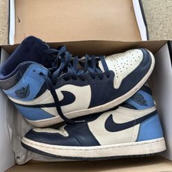 Nike Air Retro Jordan 1 Obsidians Size 10.5