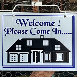 Open House Welcome Sign