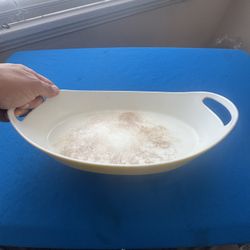 Vintage Copco Denmark Michael Lax Design Yellow Enamel Baking Dish  Made In Denmark 