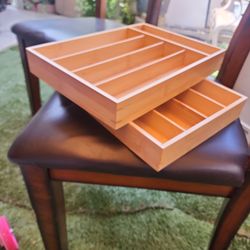 Bamboo kitchen organizer $5 each have 6 of them used $25 for all