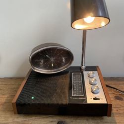 Mid Century Longines Symphonette Clock, Radio, & Lamp