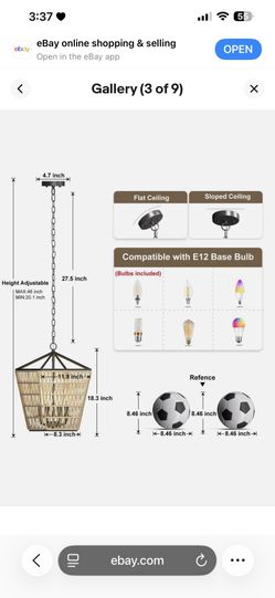 Modern Farmhouse Chandelier Light Fixtures, 4-Light Rattan Pendant The Bulbs Included 