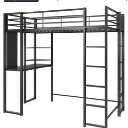 Modern Black Twin Bed With Under bed Storage 