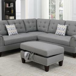 Sectional Sofa + Ottoman