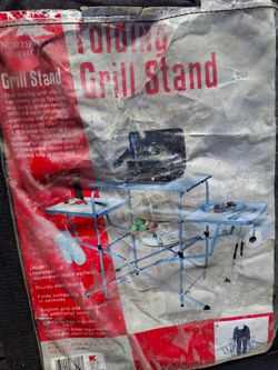 Folding grill stand