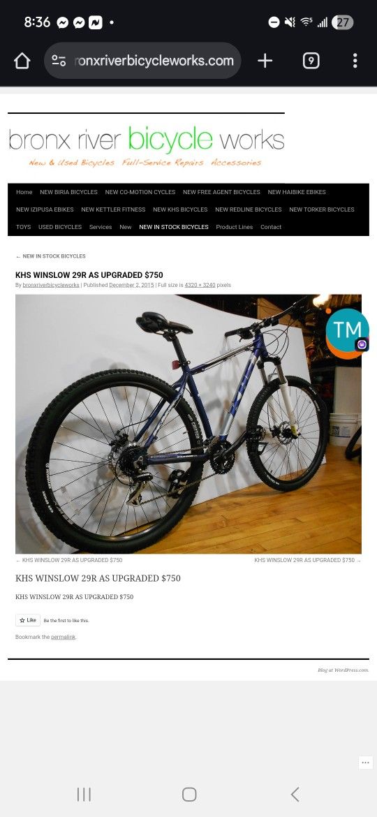 Khs Winslow 29r Upgrade