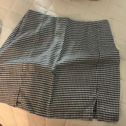 Square Print Skirt