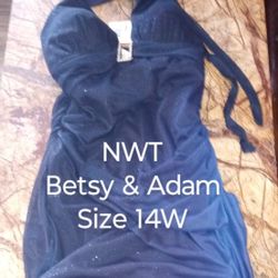 Navy Blue Betsy & Adam Dress Size 14W