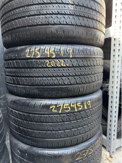 19” tires continental 275/45/19 semi new with free installation $60 each