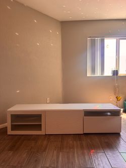 IKEA White TV Stand with Storage | Entertainment Center