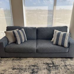 Belvoir Blue Nuvella Sofa — Excellent Condition