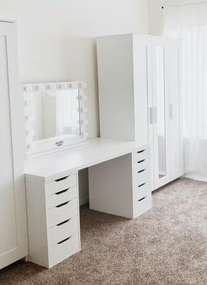 White Vanity Desk