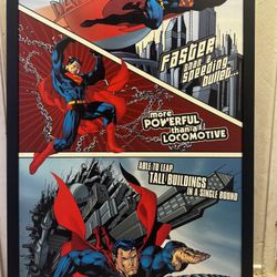 2006 Superman comic framed poster