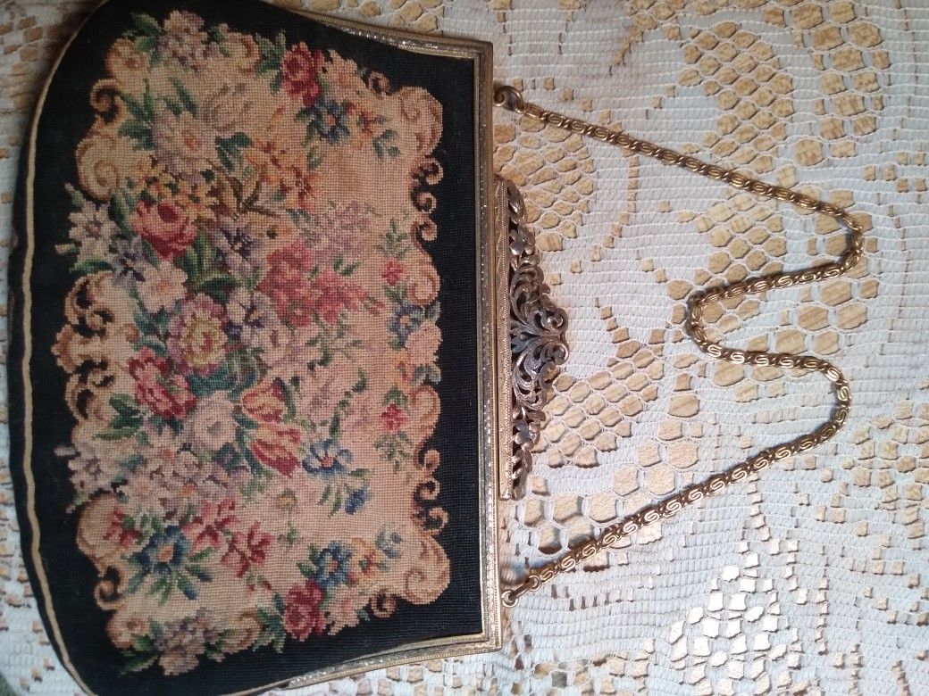 Vintage Jolle Petit Point Purse