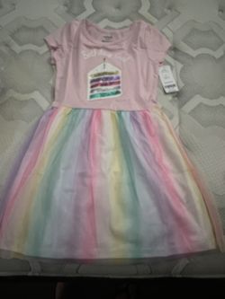 NWT- Carters 6X Pastel Birthday Girl TuTu Dress