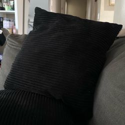 Black Throw Pillow