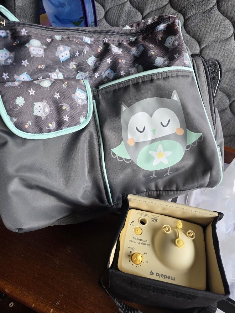 Brestpump & Baby Boom Owl Duffle Diaper Bag