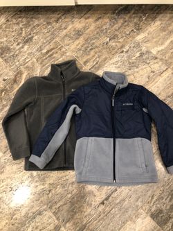 Boys Columbia fleece jackets size 8 kids