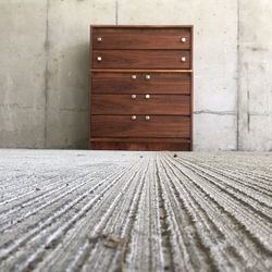 Beautiful MCM Solid Wood Dresser. Hand Refinished With 99.99% Naturally Derived Materials