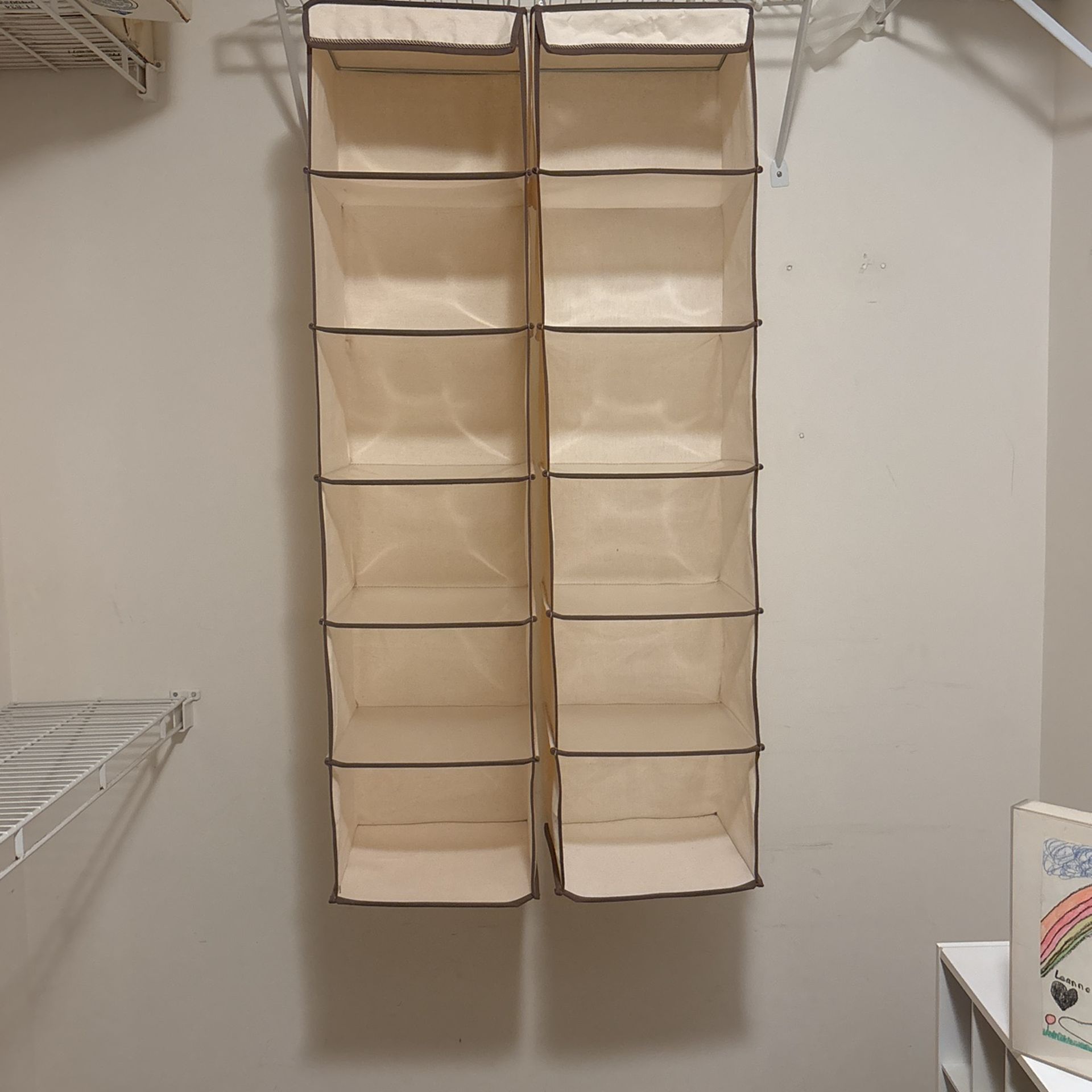 Two Hanging Closet Shelf Organizers