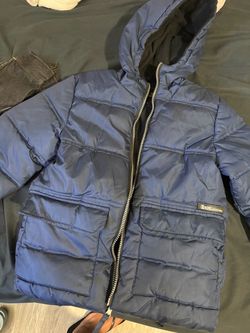 Boys puffer jacket blue size 5/6