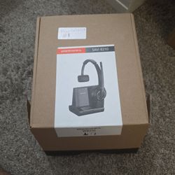 Plantronics - Savi 8210 Office Wireless DECT Headset (Poly) - Single Ear (Mono) - Compatible to Connect to PC/Mac or to Cell Phone via Bluetooth - Wor