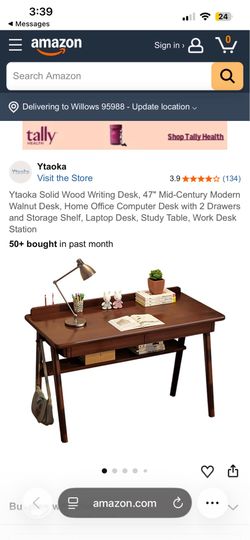 Solid Wood Writing Desk