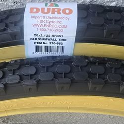 26X2.125 Black Knobby w/gumwall sides