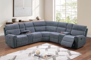 Dark Grey Manual Sectional