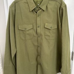 WARRIOR CAMOS XL Men’s Long Sleeve OD Green Flannel 