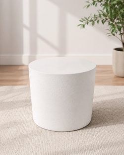 Meza White Concrete Coffee Table-Small