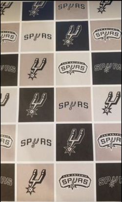 San Antonio Spurs Basketball Pattern Fabric/Tela Deportes Basketball Football Baseball