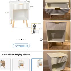 End Table W/Charging Cable $35