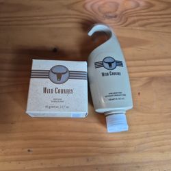 Avon Men's Wild Country Bar Soap & Body Hair Wash Set Lot
