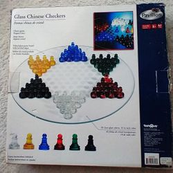 

Glass Chinese Checkers by Pavilion, one green glass missing-

